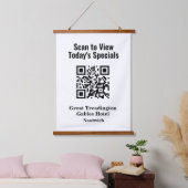 QR-code voor het menu Restaurant Specials Hangend Wandkleed (Slaapkamer)