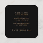 QR-code voor het schilderen van het professionele  Vierkante Visitekaartje (Achterkant)