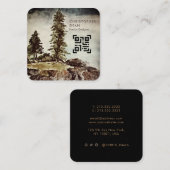 QR-code voor het schilderen van het professionele  Vierkante Visitekaartje (Voorkant / Achterkant)