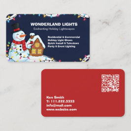 🎄 QR-code voor installatie van kerstverlichting Visitekaartje