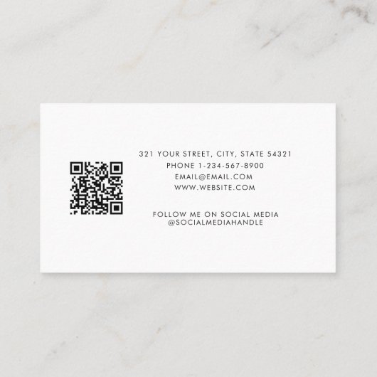 QR-code voor Kaart voor zakelijke clientbenoeming  Visitekaartje (Achterkant)