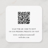 QR-code voor kalligrafie RSVP-Kaart Informatiekaartje (Achterkant)