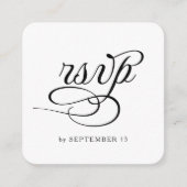 QR-code voor kalligrafie RSVP-Kaart Informatiekaartje (Voorkant)