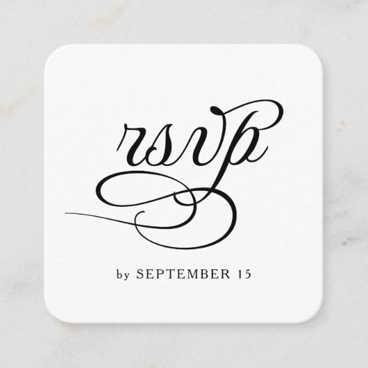 QR-code voor kalligrafie RSVP-Kaart Informatiekaartje (Voorkant)