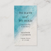 QR-code voor kamersleutel strandbruiloft Informatiekaartje (Voorkant)