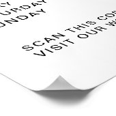 QR-code voor kantooruren van logo Poster (Hoek)