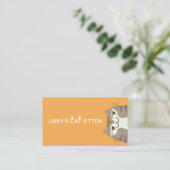 QR-code voor kattenoppas Tabby Cat Visitekaartje (Staand voorkant)