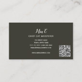 QR-code voor kattenoppas Tabby Cat Visitekaartje (Achterkant)