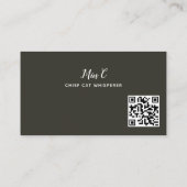 QR-code voor kattenoppas Tabby  Visitekaartje (Achterkant)