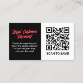 QR-code voor klantenloyaliteitskorting Visitekaartje (Voorkant)