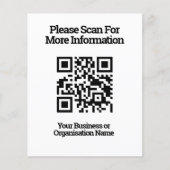QR-code voor klantinformatie op een Flyer (Voorkant)