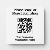 QR-code voor klantinformatie op een Fotoplaat (Voorkant)