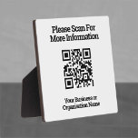 QR-code voor klantinformatie op een Fotoplaat<br><div class="desc">QR-code op een aanrecht plaquette naar show aan klanten. QR-code weergeven bij een receptie bijvoorbeeld.</div>