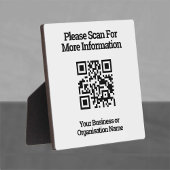 QR-code voor klantinformatie op een Fotoplaat