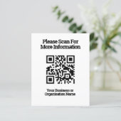 QR-code voor klantinformatie op een papieren blad (Staand voorkant)
