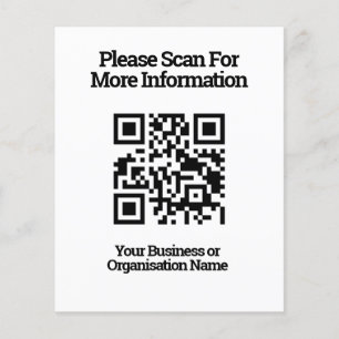 QR-code voor klantinformatie op een vel papier