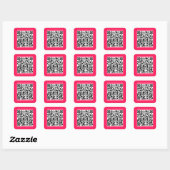 QR-code voor kleine bedrijven Website Diva Roze Vierkante Sticker (Vel)