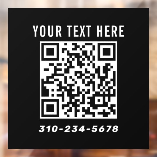 QR-code voor kleine zakelijke marketingvensters Raamsticker (Vel 2)