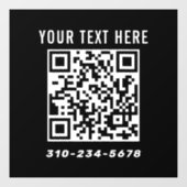 QR-code voor kleine zakelijke marketingvensters Raamsticker (Vel)