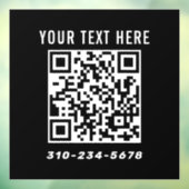 QR-code voor kleine zakelijke marketingvensters Raamsticker (Vel 3)