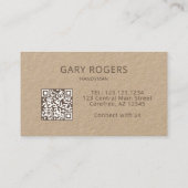 QR-code voor klusjesman thuisreparatie Visitekaartje (Achterkant)