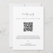 QR-code voor laagse en witte bruiloft Kaart (Achterkant)
