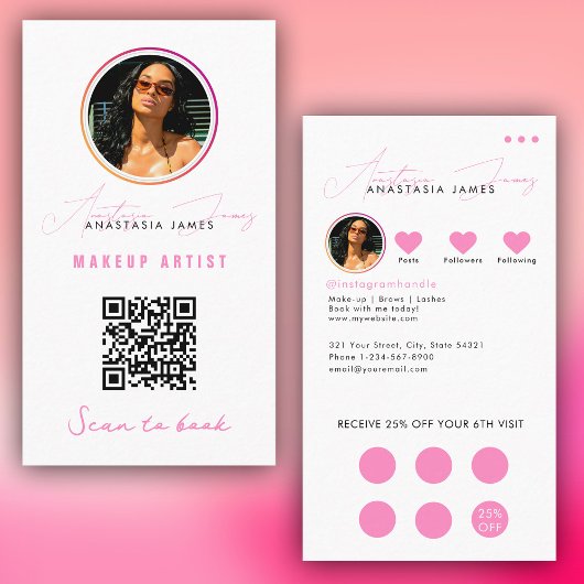 QR-code voor loyaliteit bij kleine bedrijven Visitekaartje