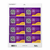 QR-code voor marketingkorting om naar de klant te  Etiket (Full Sheet)