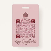QR-code voor multifunctioneel gebruik Badge (Achterkant)