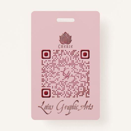 QR-code voor multifunctioneel gebruik Badge (Achterkant)