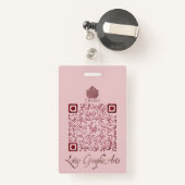 QR-code voor multifunctioneel gebruik Badge (Achterkant met intrekbare)