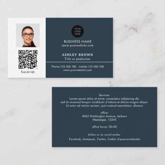 QR-code voor netwerkonroerend goed professionele f Visitekaartje (Voorkant / Achterkant)