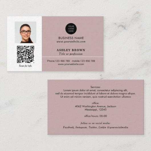 QR-code voor netwerkonroerend goed professionele f Visitekaartje (Voorkant / Achterkant)