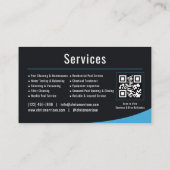 QR-code voor onderhoud zwembad Visitekaartje (Achterkant)