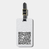 QR-code voor paarden Bagagelabel (Voorkant verticaal)