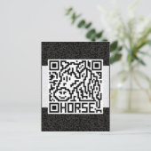QR-code voor paarden Briefkaart (Staand voorkant)