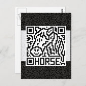 QR-code voor paarden Briefkaart (Voorkant / Achterkant)