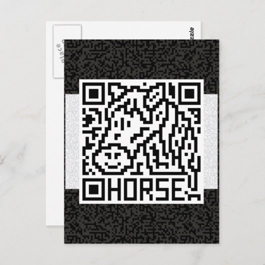 QR-code voor paarden Briefkaart (Voorkant / Achterkant)