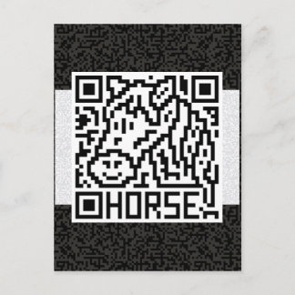 QR-code voor paarden Briefkaart