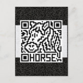 QR-code voor paarden Briefkaart (Voorkant)