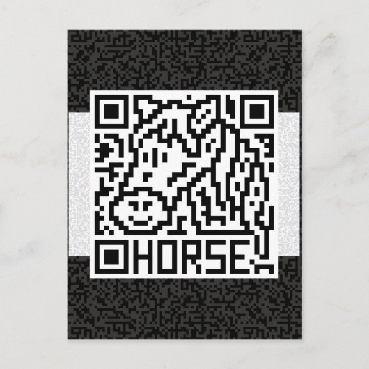 QR-code voor paarden Briefkaart (Voorkant)
