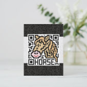 QR-code voor paarden Briefkaart (Staand voorkant)