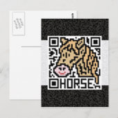 QR-code voor paarden Briefkaart (Voorkant / Achterkant)