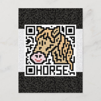 QR-code voor paarden Briefkaart
