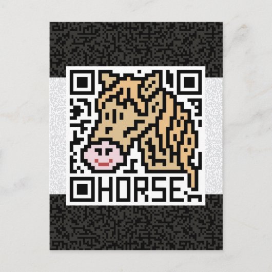 QR-code voor paarden Briefkaart (Voorkant)
