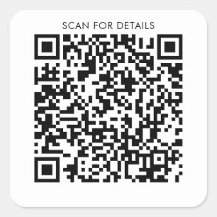 QR-code voor persoonlijk of zakelijk gebruik Vierkante Sticker