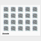 QR-code voor persoonlijke of zakelijke holografisc Vierkante Sticker (Vel)