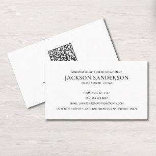 QR-code voor politieafdeling handhaving wet Visitekaartje