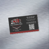 QR-code voor professioneel transportbedrijf Magnetisch Visitekaartje (Voorbeeld)