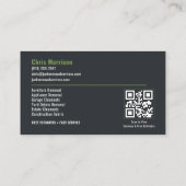 QR-code voor professionele afvalverwijderingsdiens Visitekaartje (Achterkant)